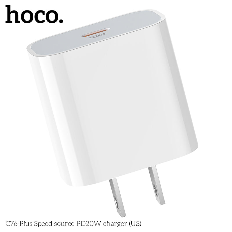 HOCO C76 Plus Fast Charger PD3.0 Type-C PD20W