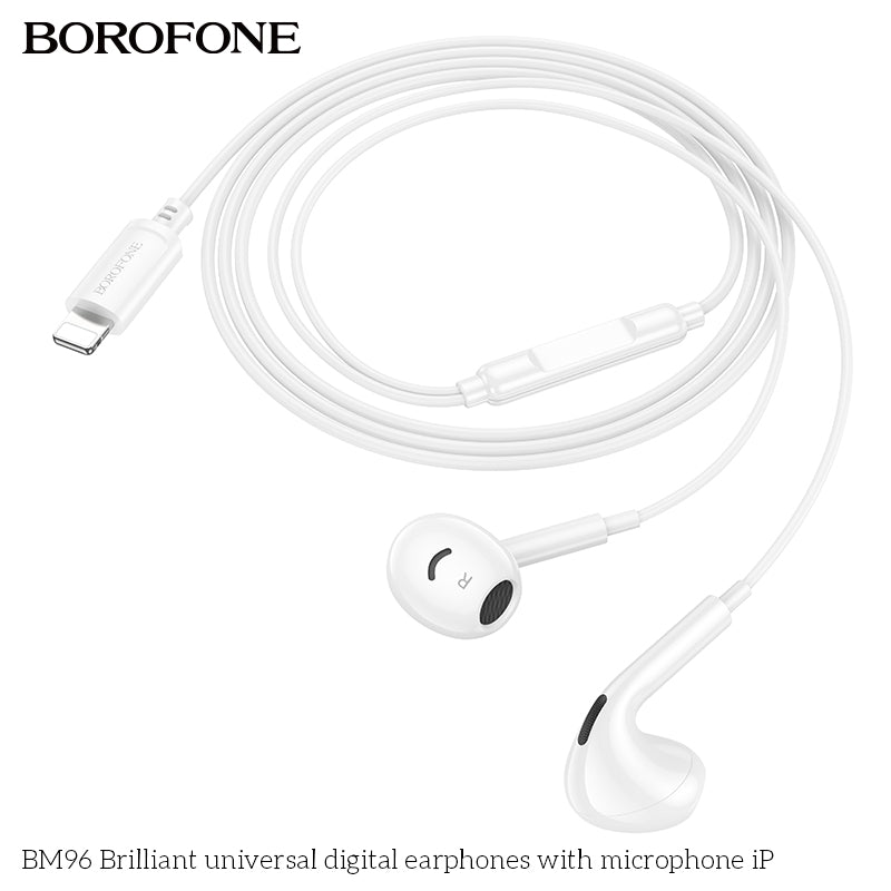 BOROFONE BM96 Lightning Wire-Controled Digital Earphones with Microphone
