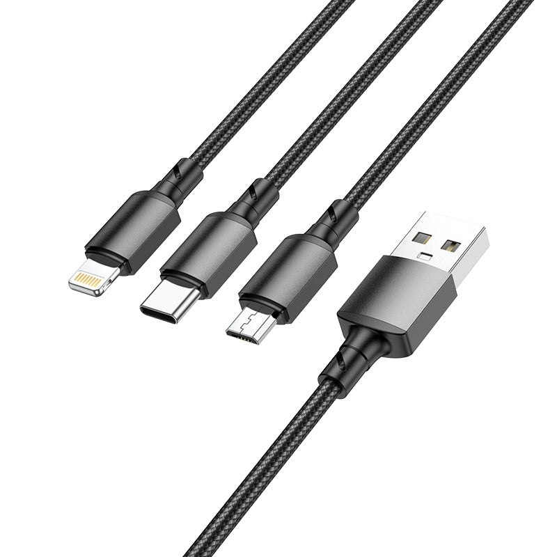 BOROFONE BX72 3-in-1 Charging Cable 1m (Lightning / Micro-USB / Type-C)