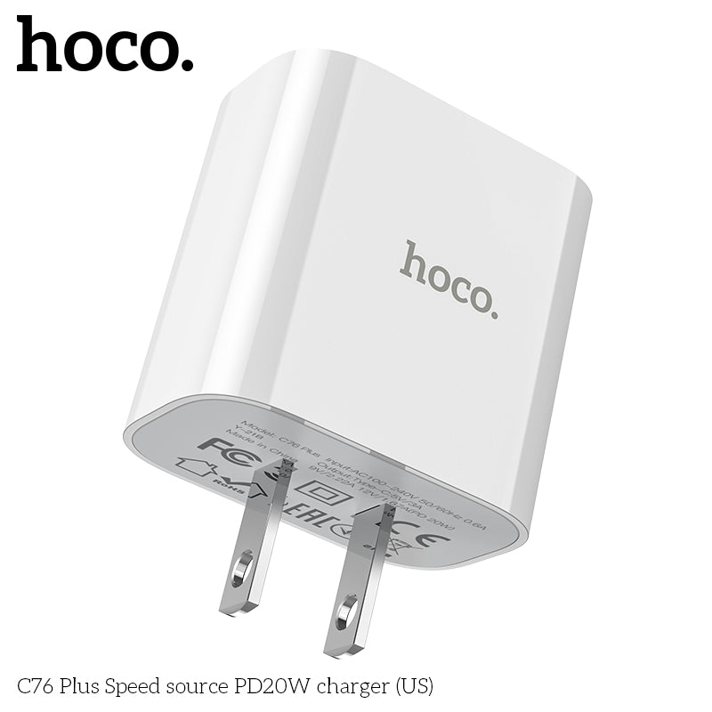 HOCO C76 Plus Fast Charger PD3.0 Type-C PD20W