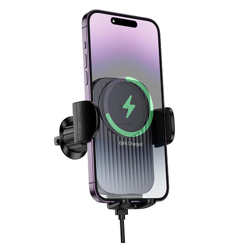 BOROFONE BH221 Wireless Fast Charging Car Holder for Air Outlet