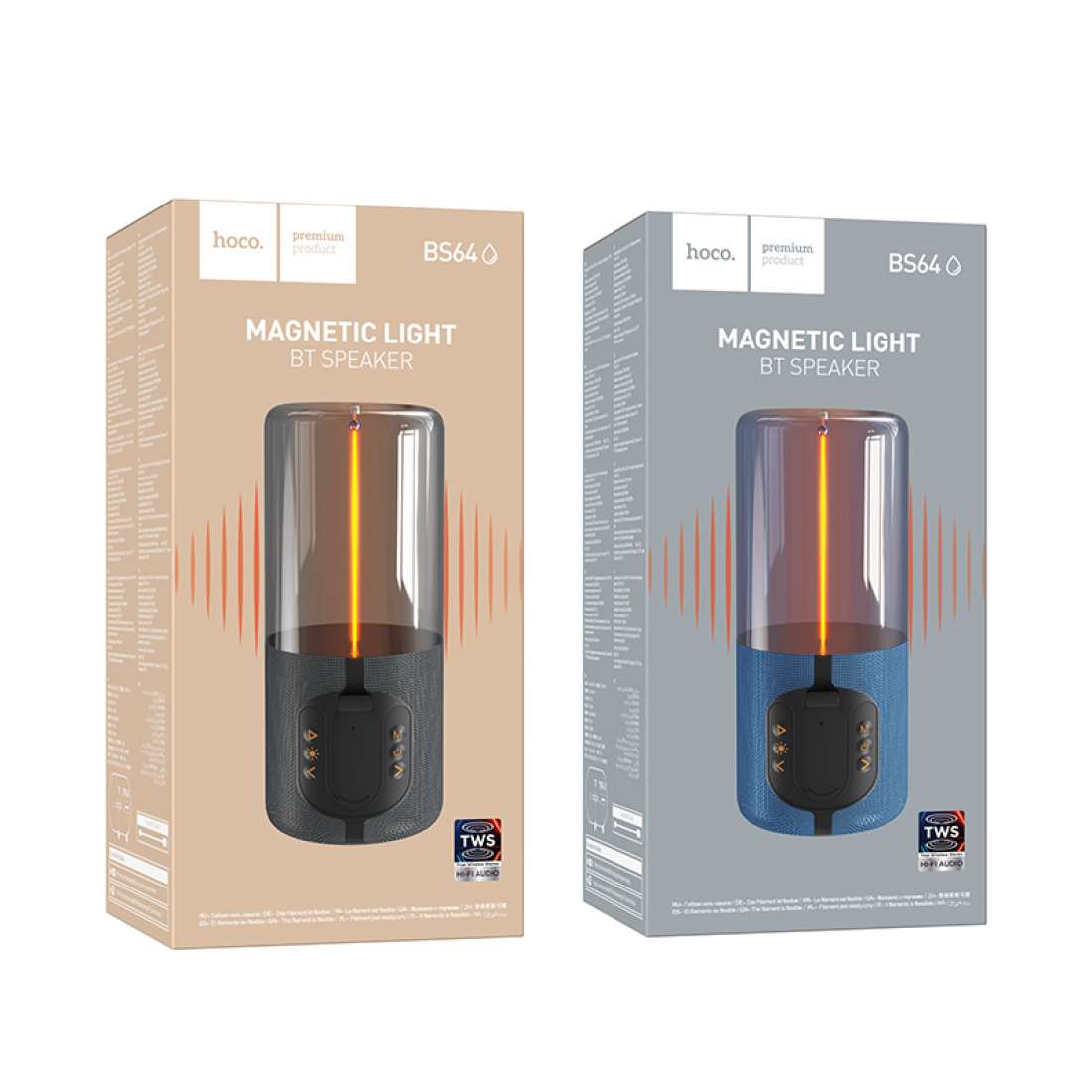 HOCO BS64 Portable Wireless Bluetooth Speaker with Magnetic Light