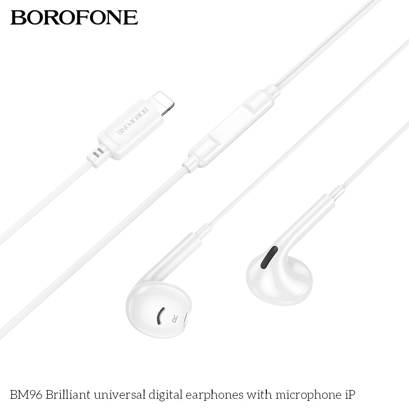BOROFONE BM96 Lightning Wire-Controled Digital Earphones with Microphone