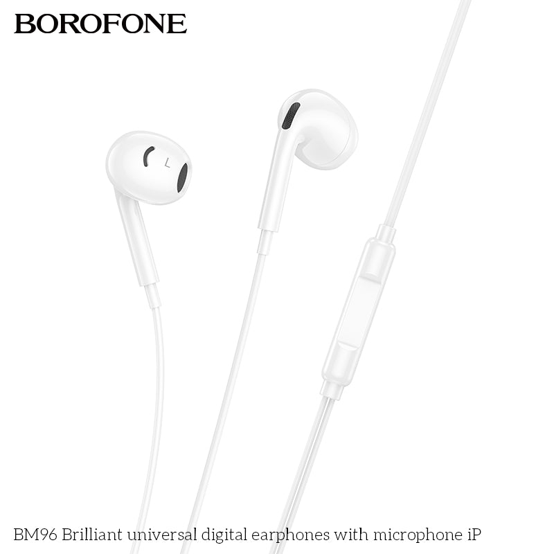 BOROFONE BM96 Lightning Wire-Controled Digital Earphones with Microphone