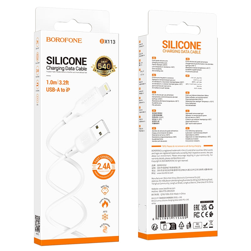 BOROFONE BX113 USB-A to Lightning Charging Data Cable