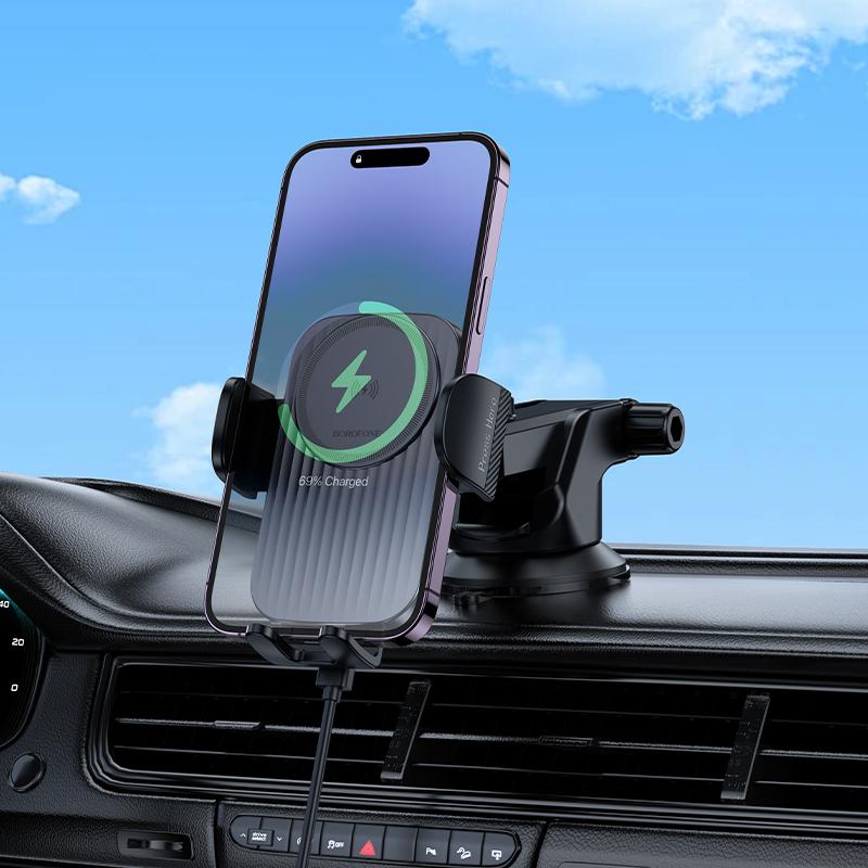 BOROFONE BH222 Wireless Fast Charging Car Holder for Centre Console