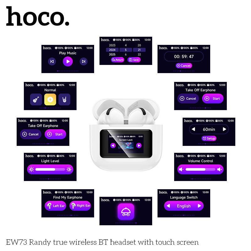 HOCO EW73 TWS with Touch Screen