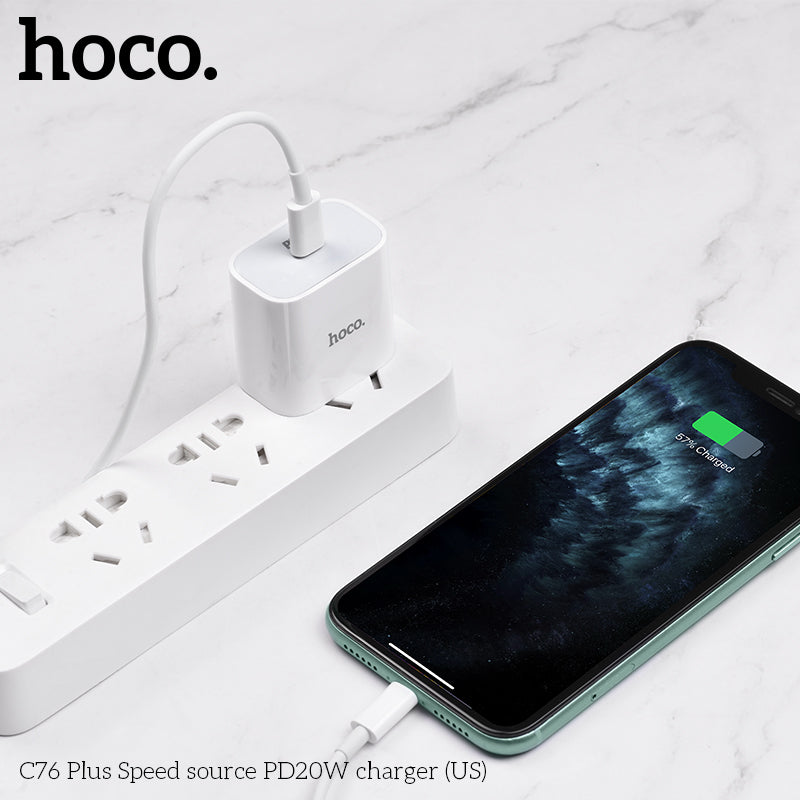 HOCO C76 Plus Fast Charger PD3.0 Type-C PD20W