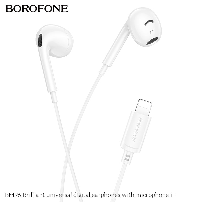 BOROFONE BM96 Lightning Wire-Controled Digital Earphones with Microphone