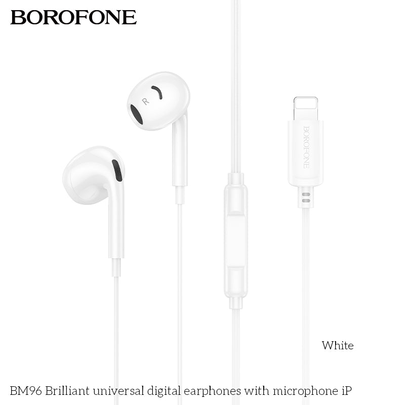 BOROFONE BM96 Lightning Wire-Controled Digital Earphones with Microphone