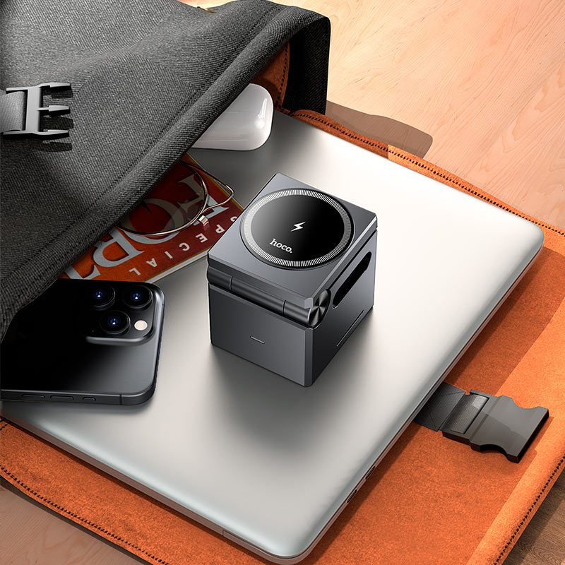 HOCO CQ8 Folding 3-in-1 Wireless Charging Dock