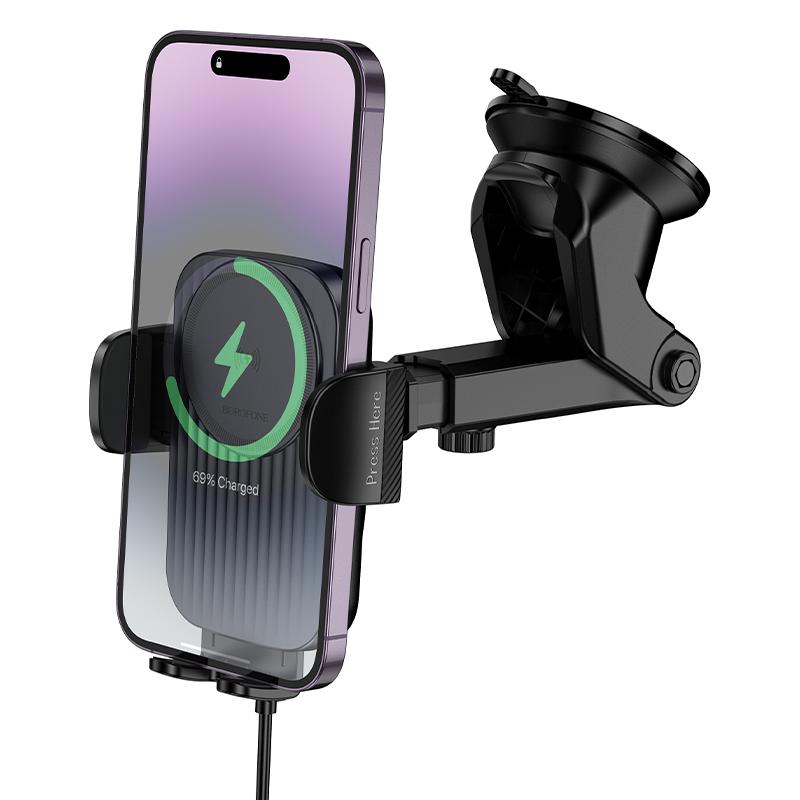BOROFONE BH222 Wireless Fast Charging Car Holder for Centre Console