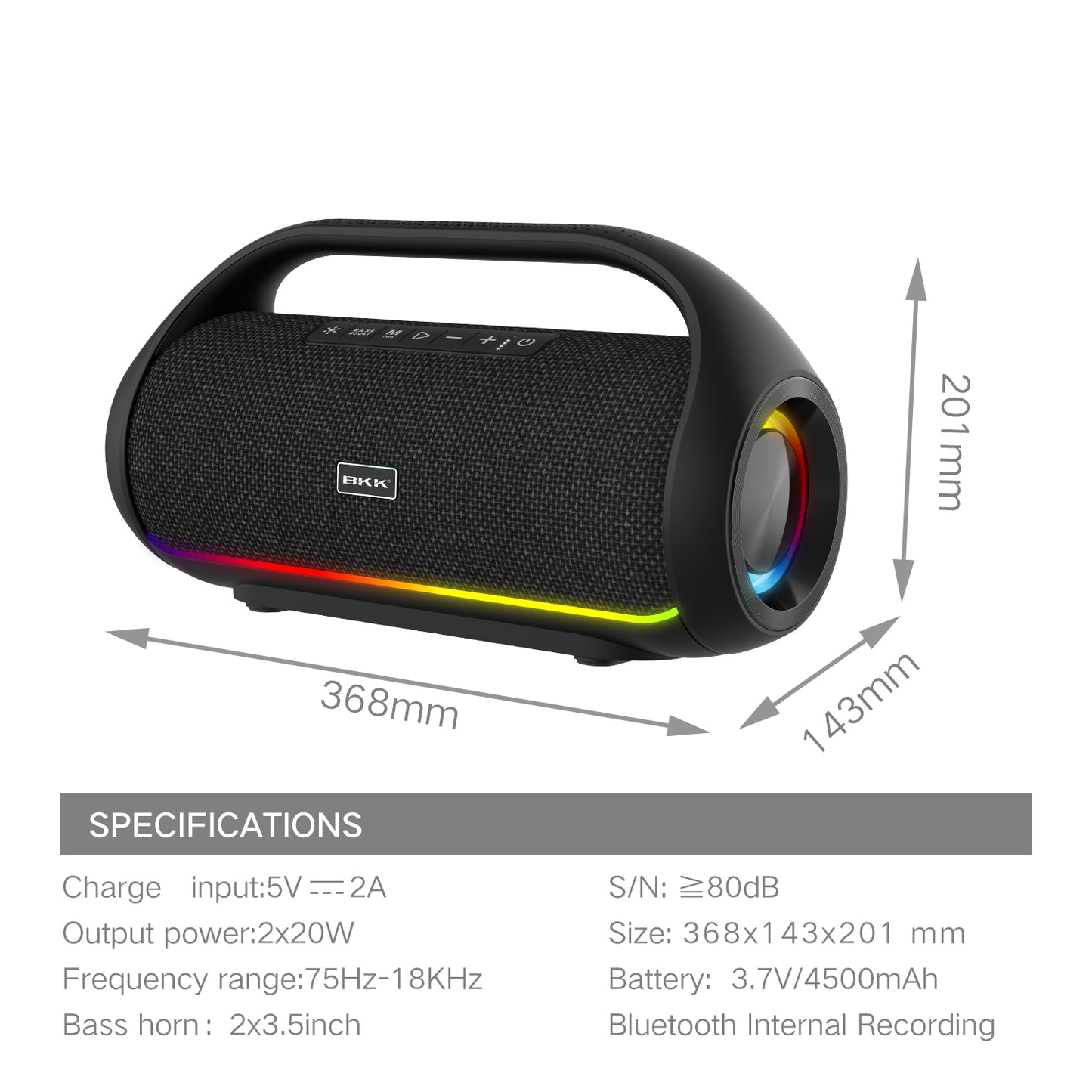 BKK B60 Bluetooth Speaker Black