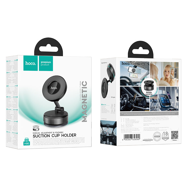 HOCO H86 Suction Cup Ring Magnetic Car Holder for Windshield/Screen