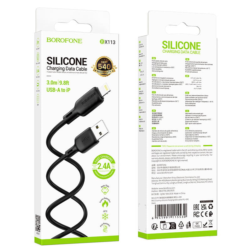 BOROFONE BX113 USB-A to Lightning Charging Data Cable