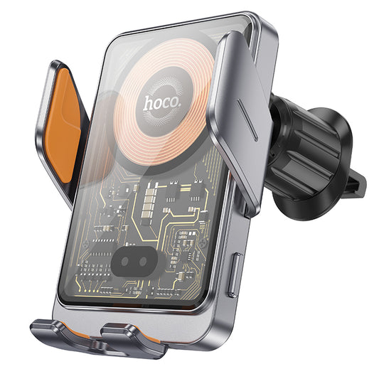 HOCO HW7 Transparent Wireless Fast Charging Car Holder for Air Outlet
