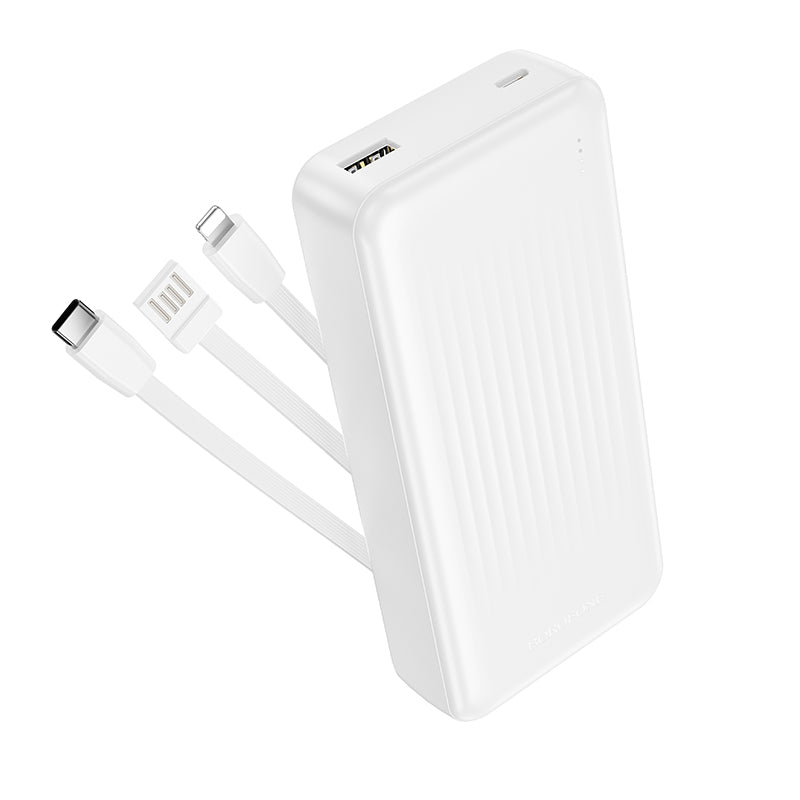 HOCO BOROFONE BJ79A 20000mAh Power Bank with 3 Cables(USB-A+Type-C+Lightning) (3C/CCC Certified) (A+)
