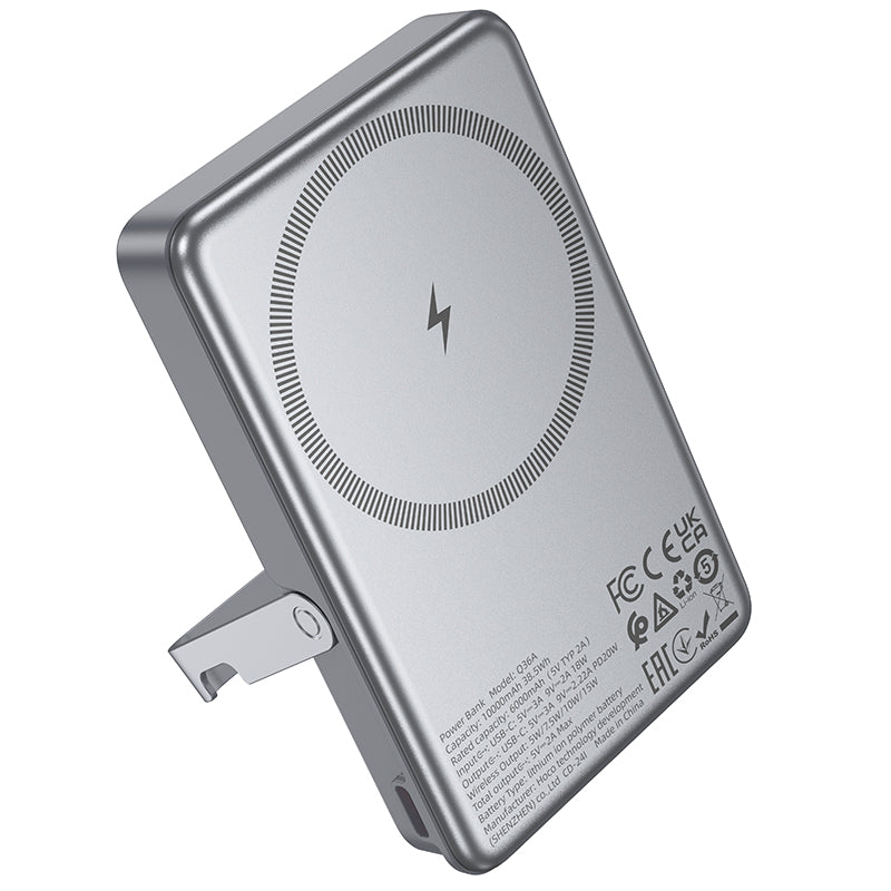 HOCO Q36A PD20W 10000mAh MagSafe Magnetic Wireless Charging Power Bank with Stand (3C/CCC Certified) (A+)