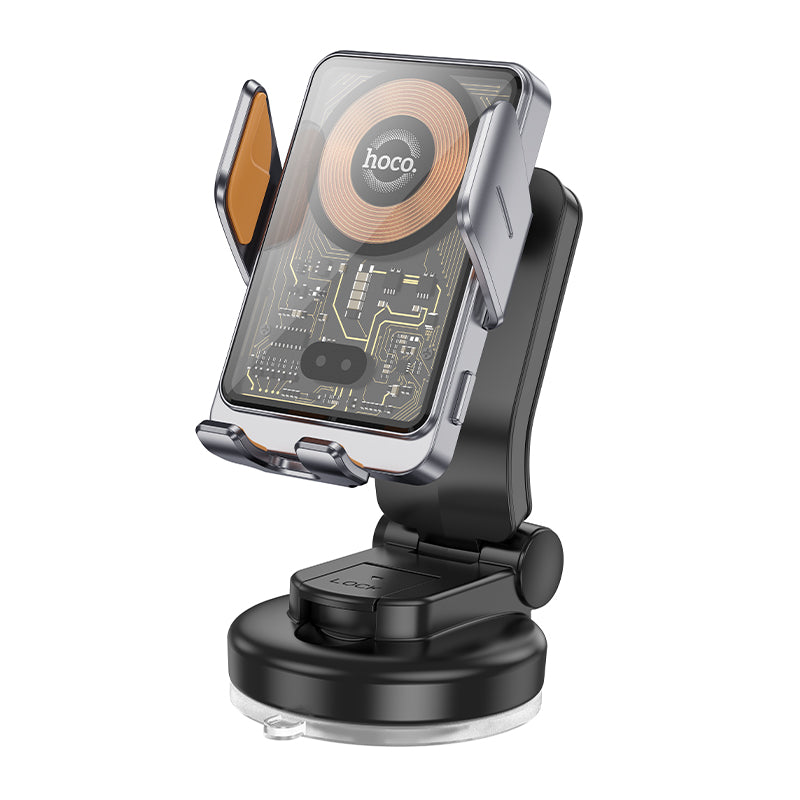 HOCO HW8 Transparent Wireless Fast Charging Car Holder for Dashboard