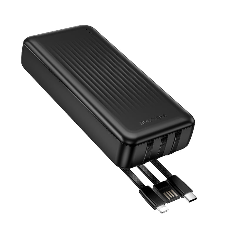 HOCO BOROFONE BJ79A 20000mAh Power Bank with 3 Cables(USB-A+Type-C+Lightning) (3C/CCC Certified) (A+)