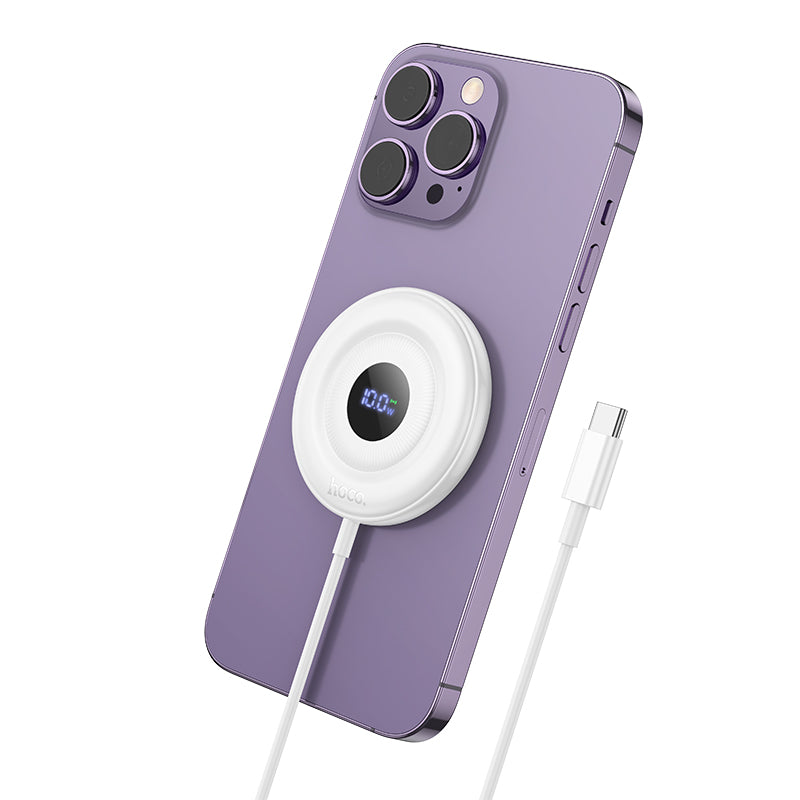 HOCO CW61 Magnetic Wireless Fast Charger with Digital Display