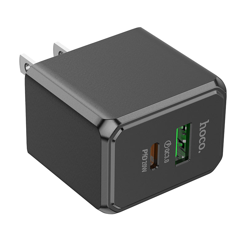 HOCO CS14 PD20W + QC3.0 USB-A and Type-C Fast Charger
