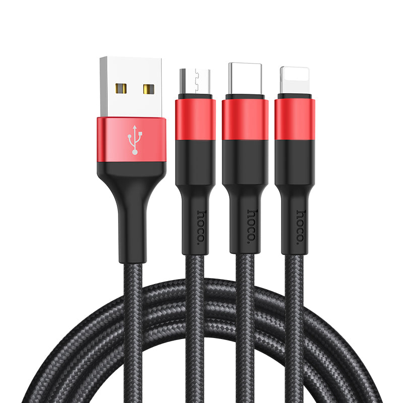 HOCO X26 3-in-1 Charging Cable 1m (Lightning / Micro-USB / Type-C)