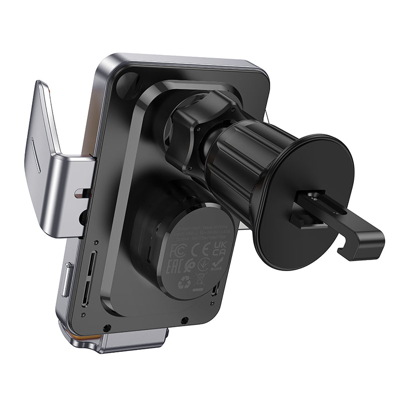 HOCO HW7 Transparent Wireless Fast Charging Car Holder for Air Outlet