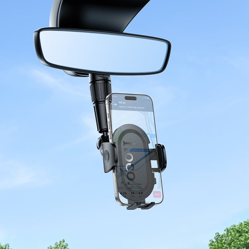HOCO H88 Ultra-thin Push-Type Car Holder for Rear View Mirror