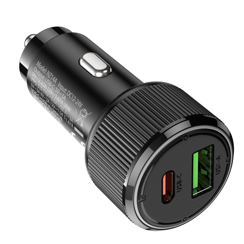HOCO NZ14A PD20W + QC3.0 Dual Port Car Charger