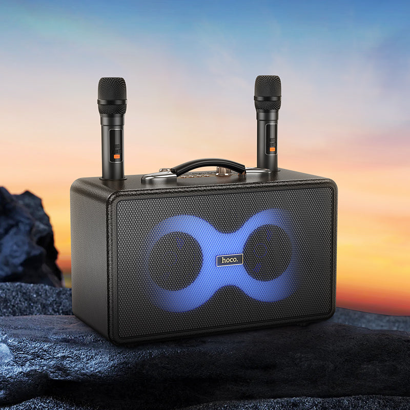 HOCO HA8 Portable Bluetooth Speaker with 2 Wireless Mic