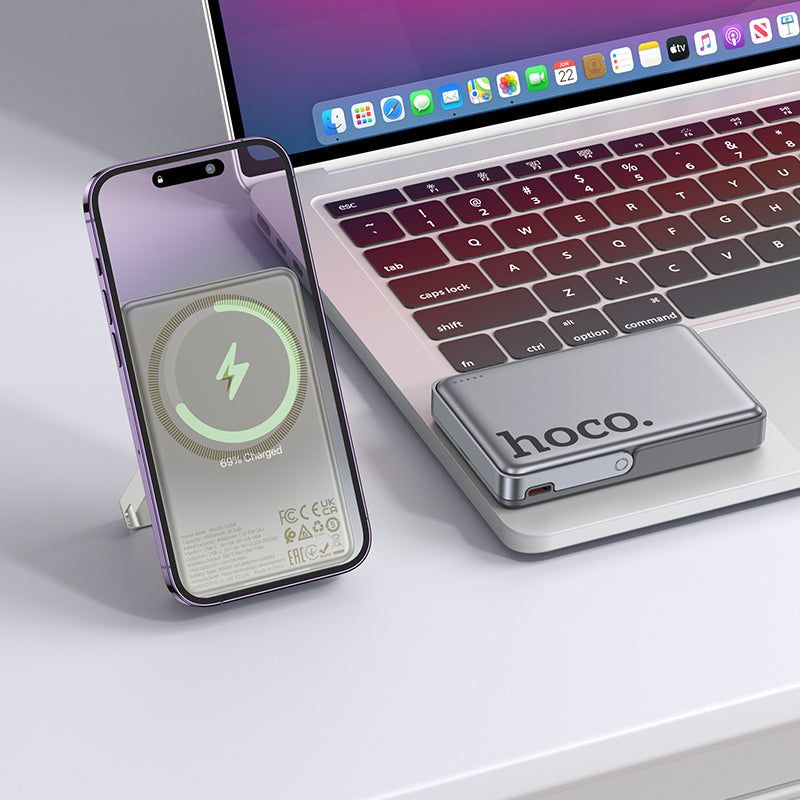 HOCO Q36A PD20W 10000mAh MagSafe Magnetic Wireless Charging Power Bank with Stand (3C/CCC Certified) (A+)