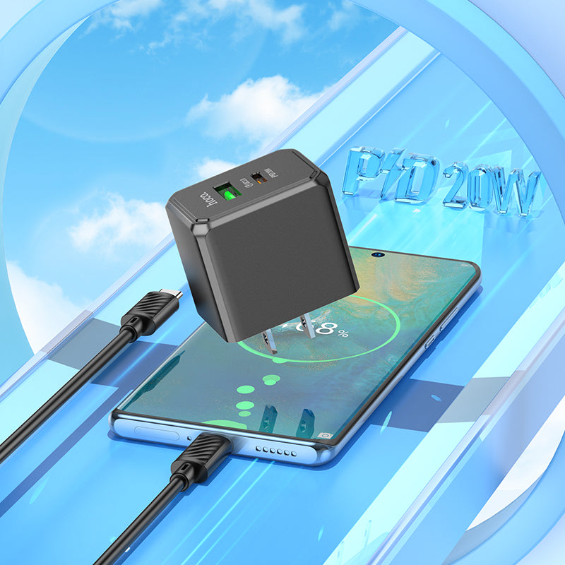 HOCO CS14 PD20W + QC3.0 USB-A and Type-C Fast Charger