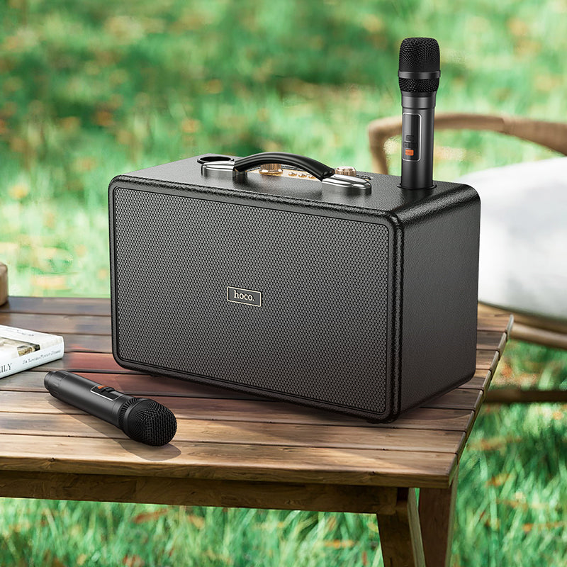 HOCO HA8 Portable Bluetooth Speaker with 2 Wireless Mic