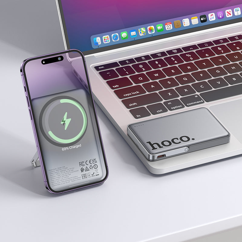 HOCO Q36 PD20W 5000mAh MagSafe Magnetic Wireless Charging Power Bank with Stand (3C/CCC Certified) (A+)