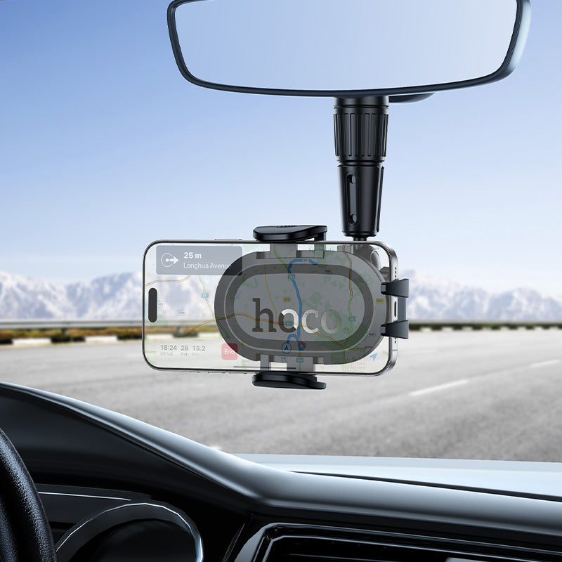 HOCO H88 Ultra-thin Push-Type Car Holder for Rear View Mirror