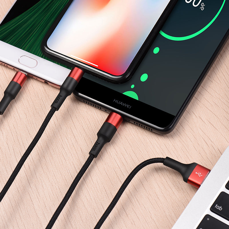 HOCO X26 3-in-1 Charging Cable 1m (Lightning / Micro-USB / Type-C)