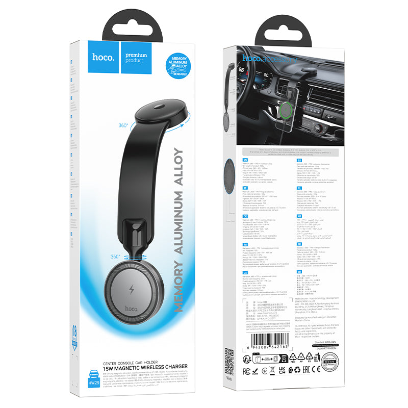 HOCO HW29 Wireless Fast Charging Car Holder for Dashboard