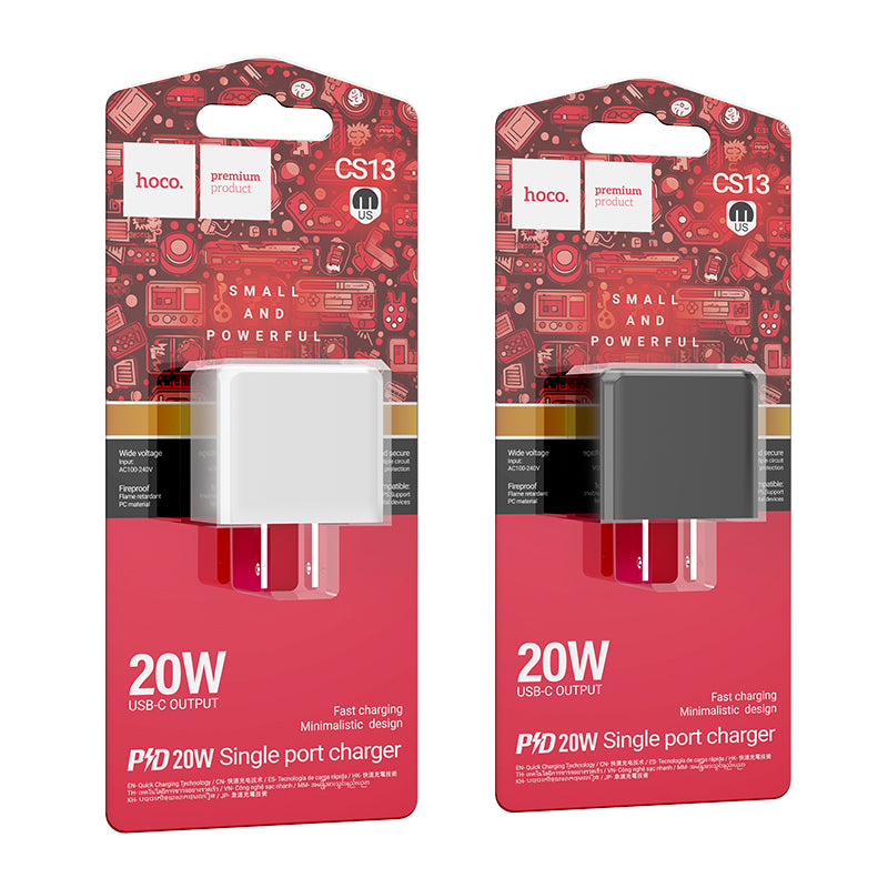 HOCO CS13 Single USB-C Port Fast Charger PD20W