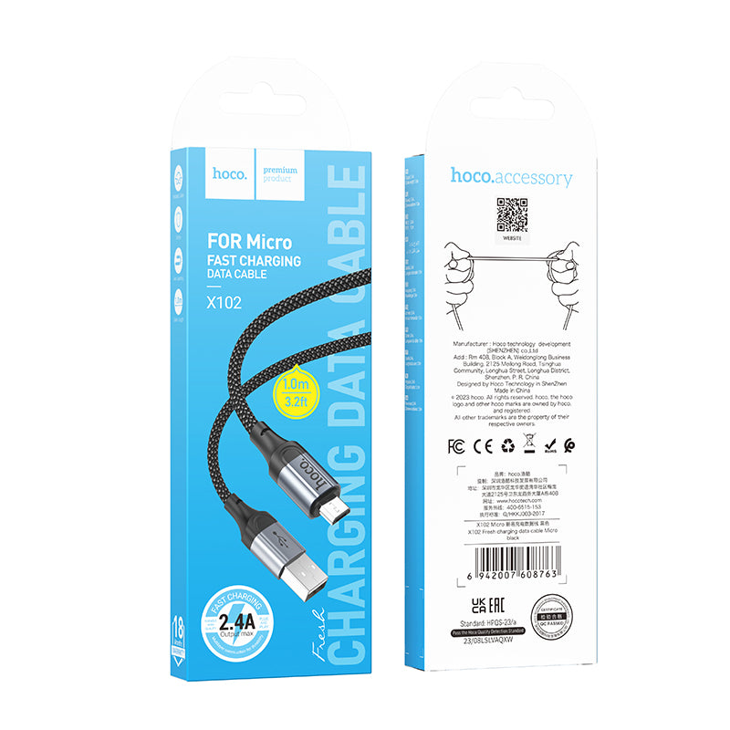 HOCO X102 USB to Micro-USB Charging Data Cable 1m