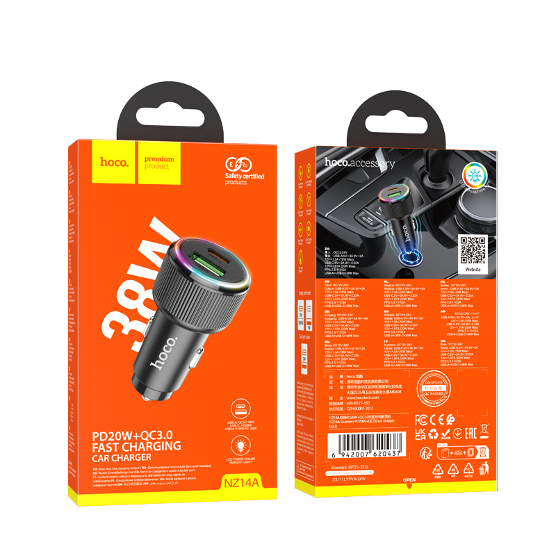 HOCO NZ14A PD20W + QC3.0 Dual Port Car Charger