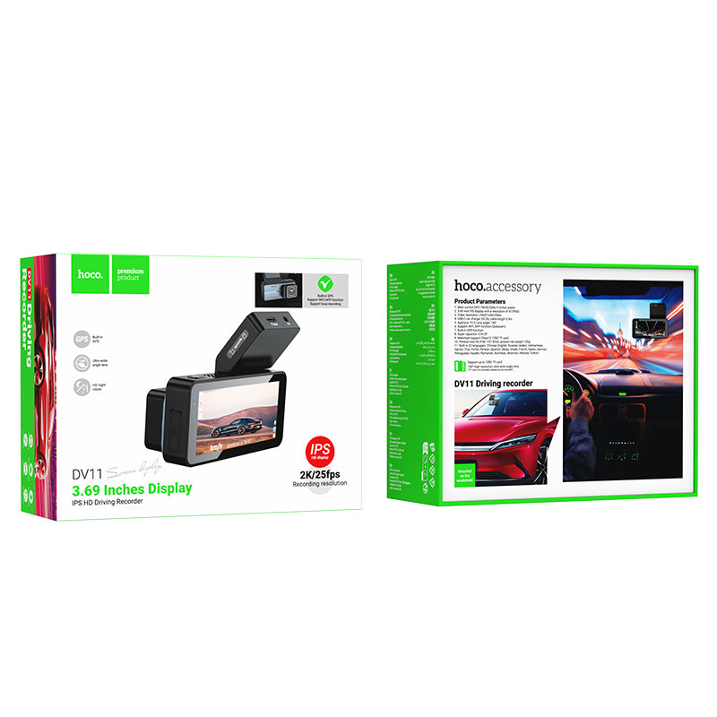 HOCO DV11 Driving Recorder with 2K Screen & GPS
