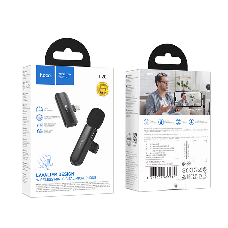 HOCO L20 Wireless Microphone (Lightning)