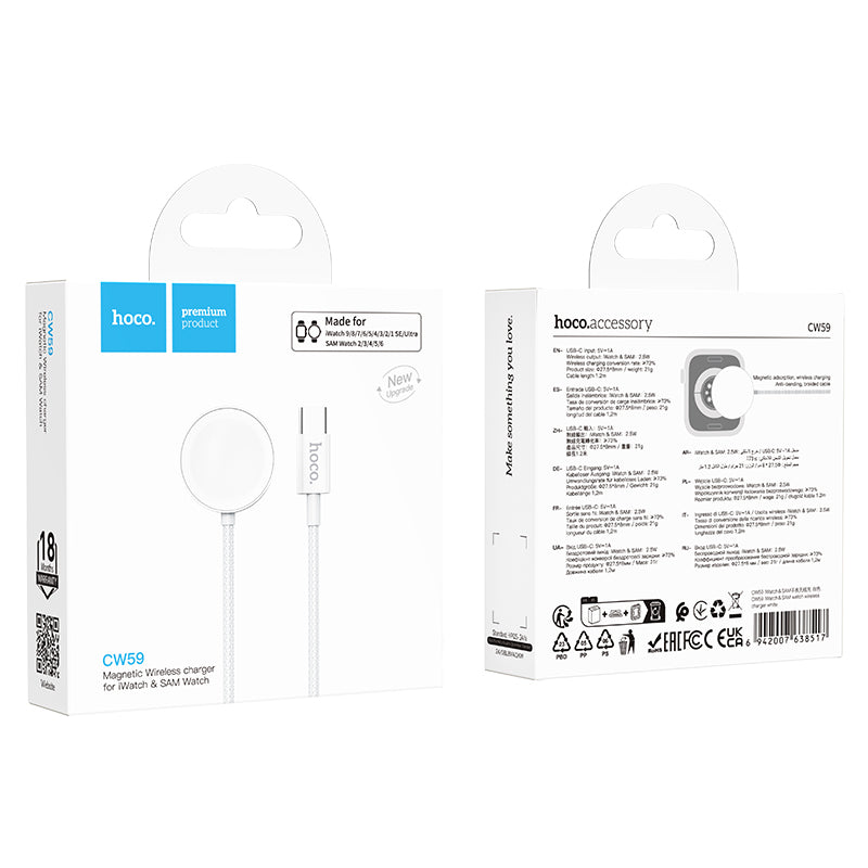 HOCO CW59 Wireless Charger Apple / Samsung Watch Series