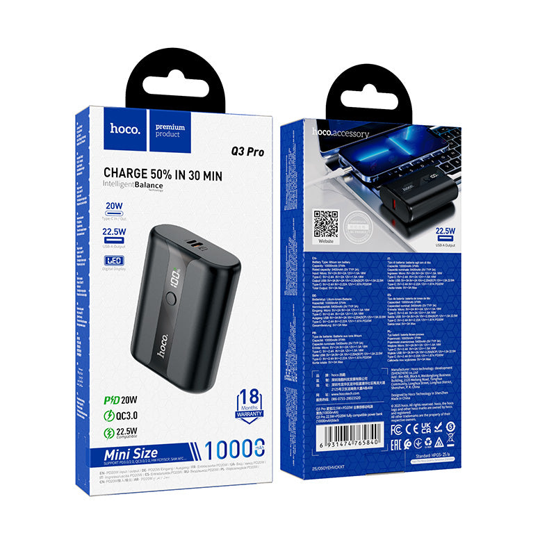 HOCO Q3 Pro 22.5W+PD20W 10000mAh Fully Compatible Power Bank (3C/CCC Certified) (A+)