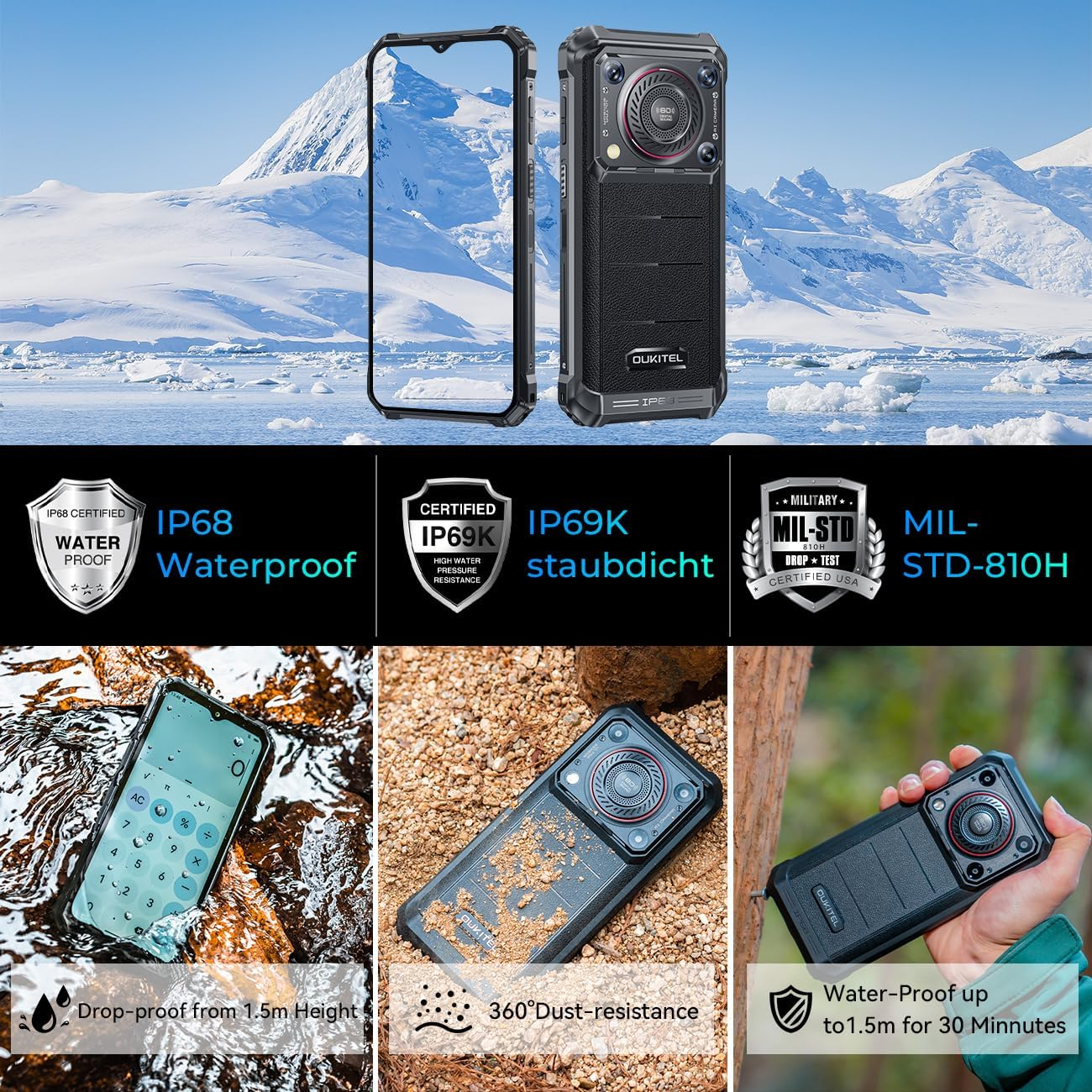 OUKITEL WP36 Rugged Android Smartphone