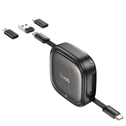 HOCO U140 Retractable Charging Data Cable Set (Lightning+Micro+Type-C)