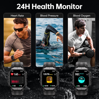 OUKITEL BT20 Rugged Outdoor Smart Watch For Men 5ATM Waterproof