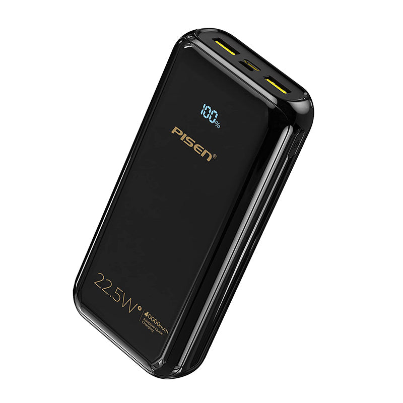 PISEN LS-DY08 PD 22.5W Power Bank 40000mAh with LED Display