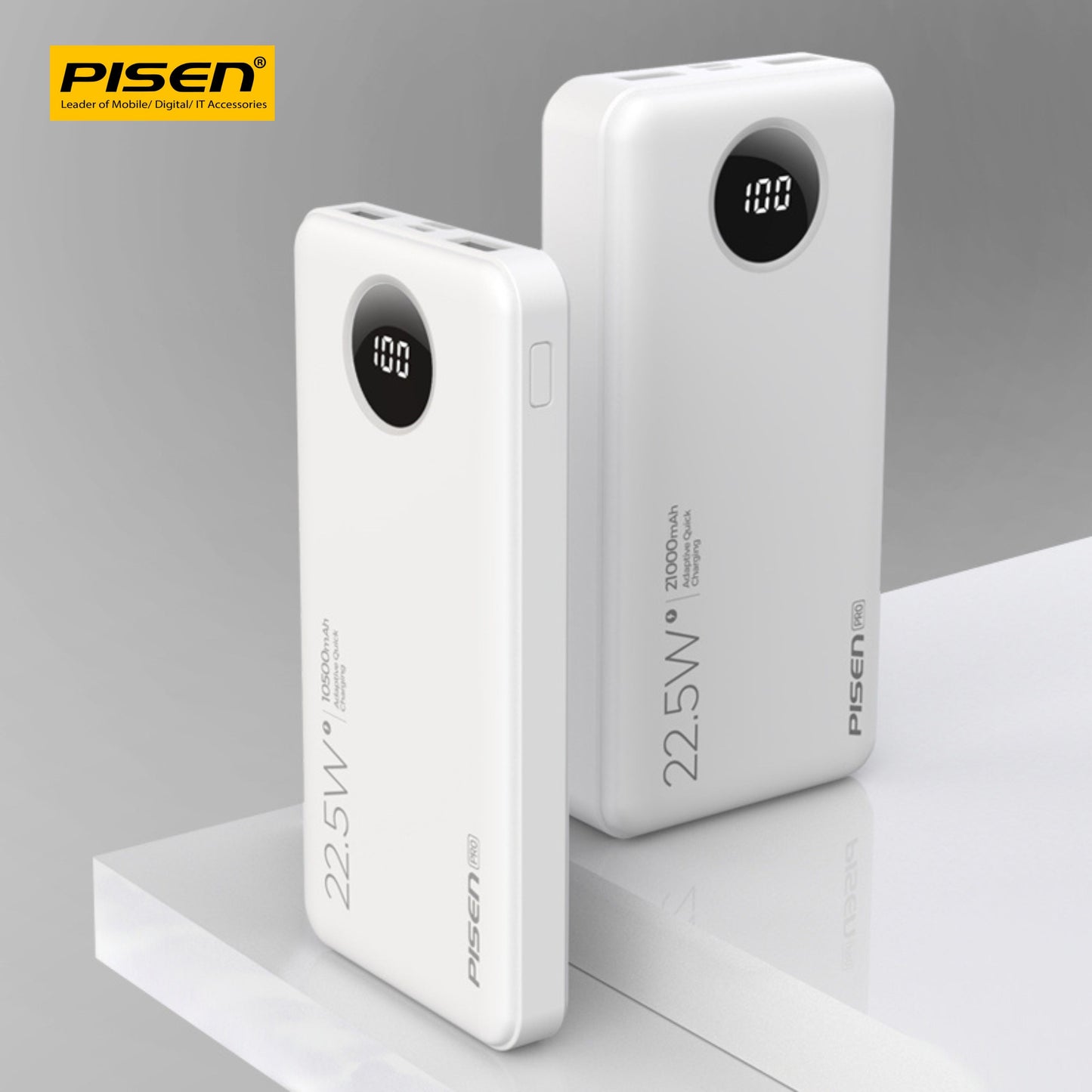 PISEN TS-D301 Power Cube 22.5W Digital Display 21000mAh Power Bank